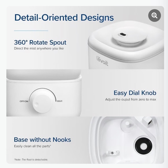 Levoit Classic 160 Ultrasonic Cool Mist Humidifier 2.5 L - Picture 3 of 10